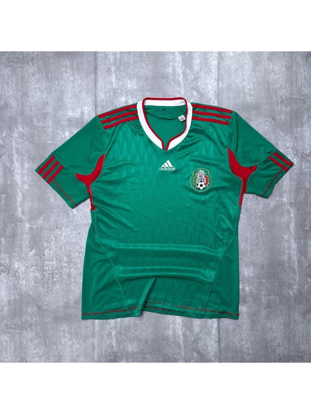 Y2K Mexico Adidas 2010 green soccer football shirt